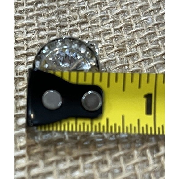 Vtg Faux Crystal Rhinestone Clip On Earrings Costume Jewelry Bling Holiday Party - Picture 7 of 7